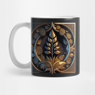 Just a Golden Floral Ornament Mug